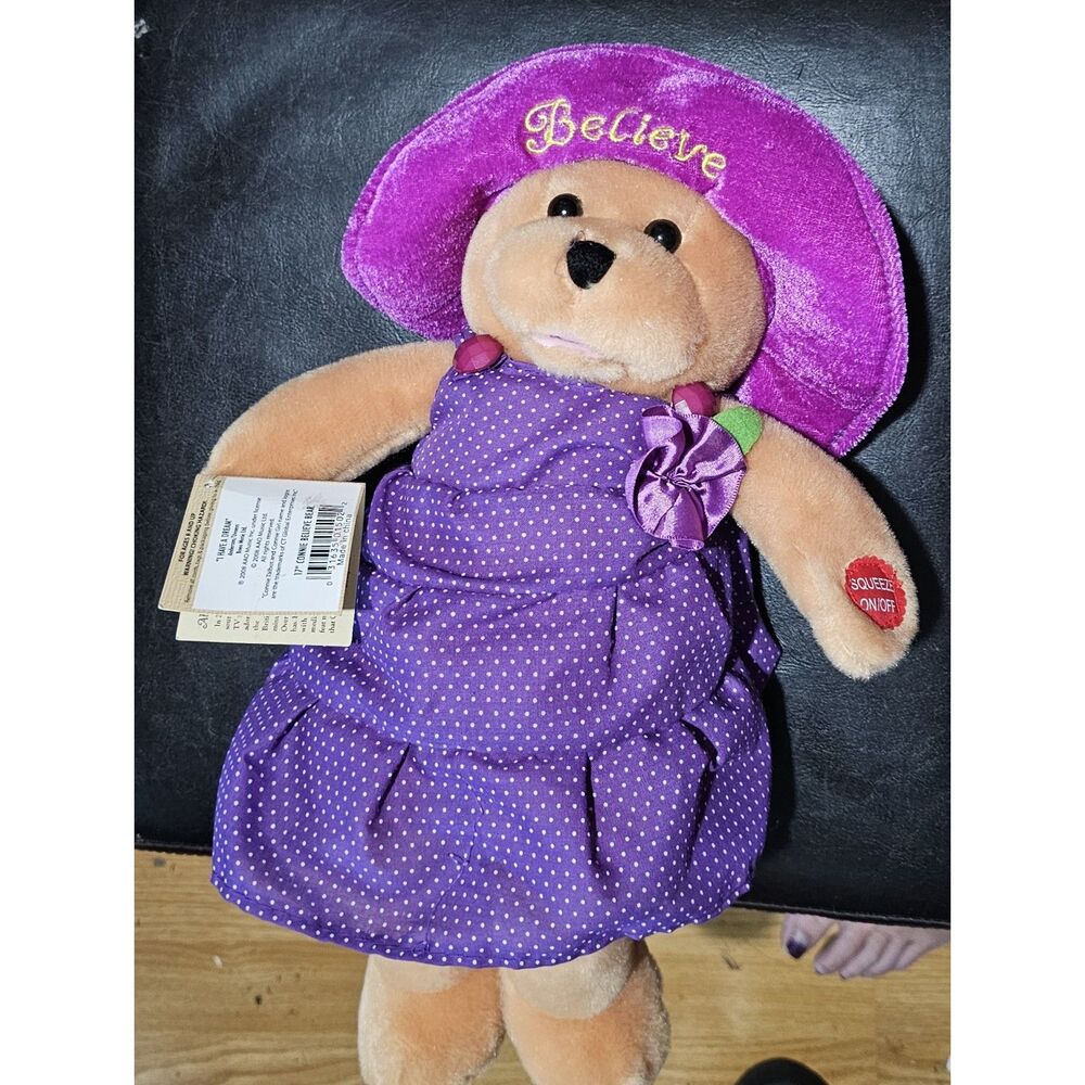 NWT Chantilly Lane Connie Girl Talbot Musical Collection Believe Bear